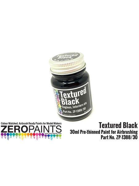 Zero Paints ZP-1388/30: Paint for airbrush Black Textured 1 x 30ml